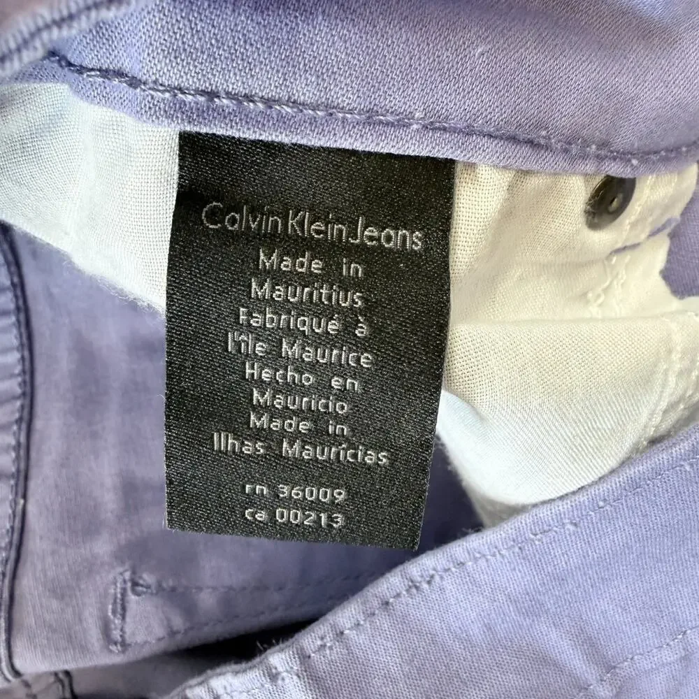 Calvin Klein Jeans Women 29/8 Ultimate Skinny Lavender Purple Colored Denim Pant